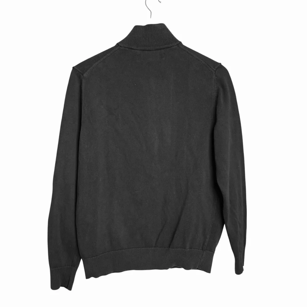 Amazon Essentials Men’s Full Zip Knit Sweater Mock Neck Small Cotton Black Work